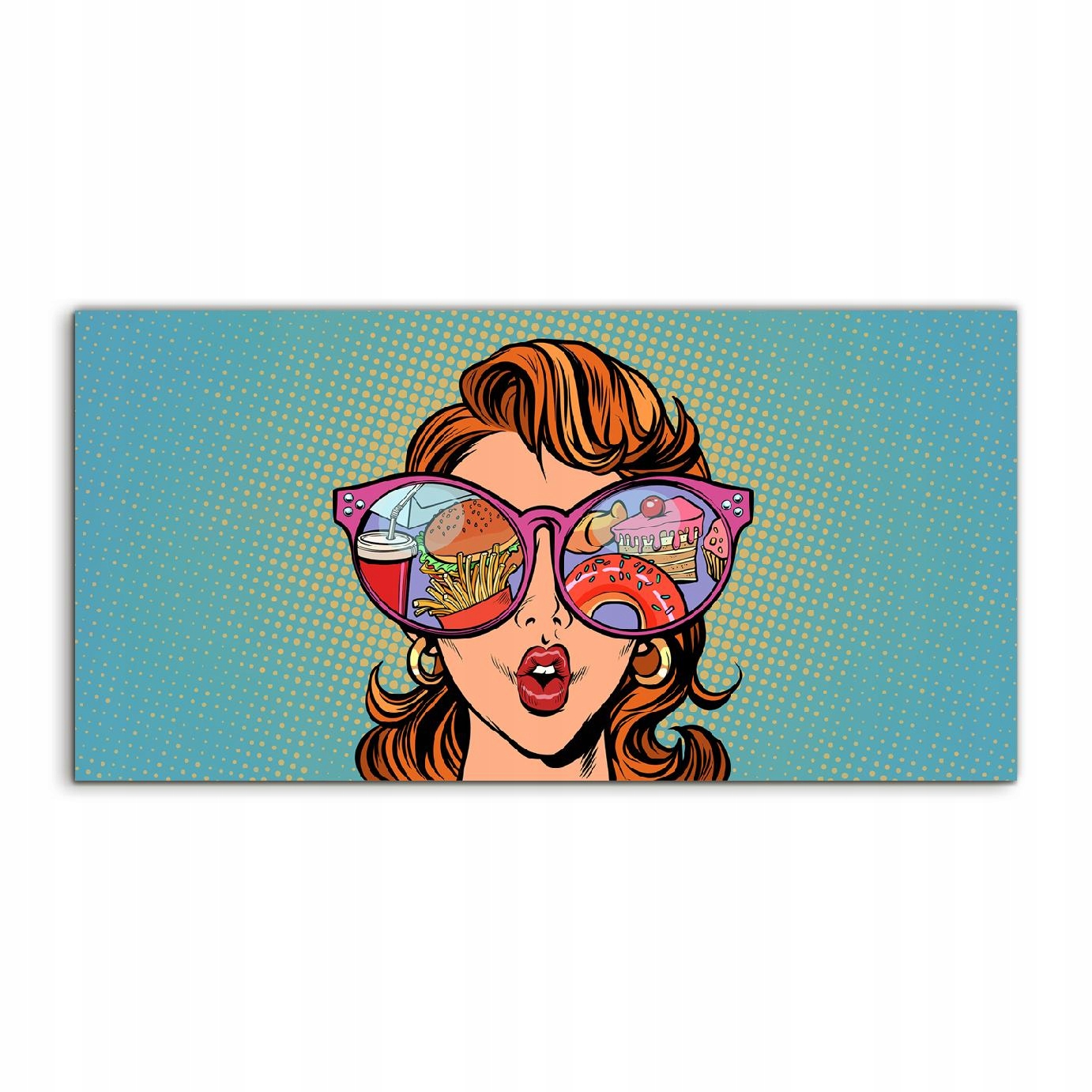 

Fotoobraz 100x50 nowoczesny Kobieta Okulary Retro