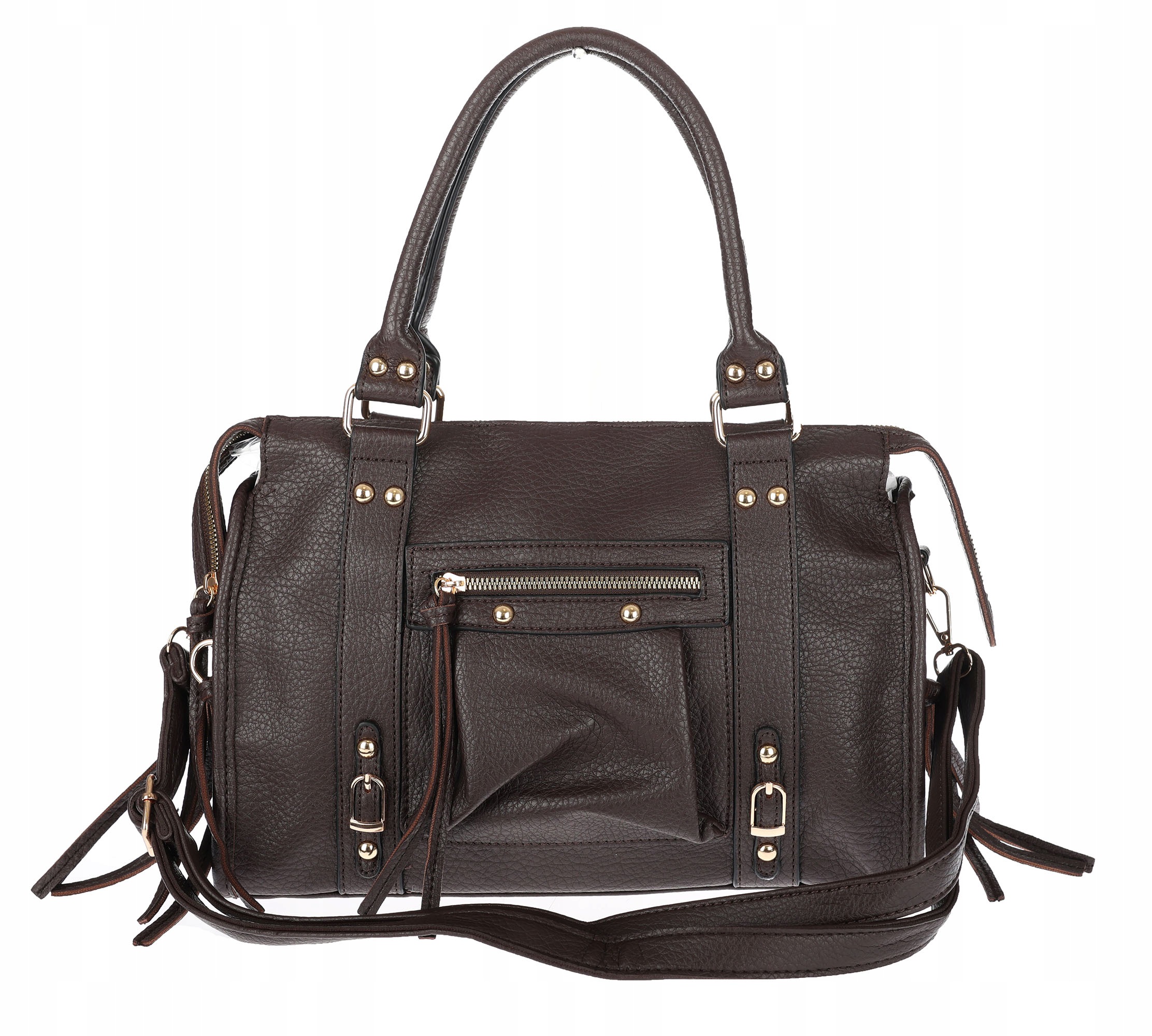 Dámská shopper kabelka kufřík elegantní taška do práce HJ812 Čokoládová