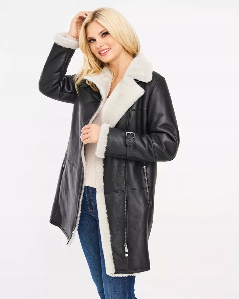 Kożuch damski Lidia 2XL Zapięcie zamek