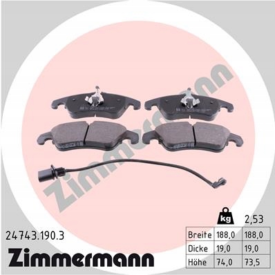 Tarcze Klocki ZIMMERMANN SPORT P T AUDI A5 S5 Installation side front rear