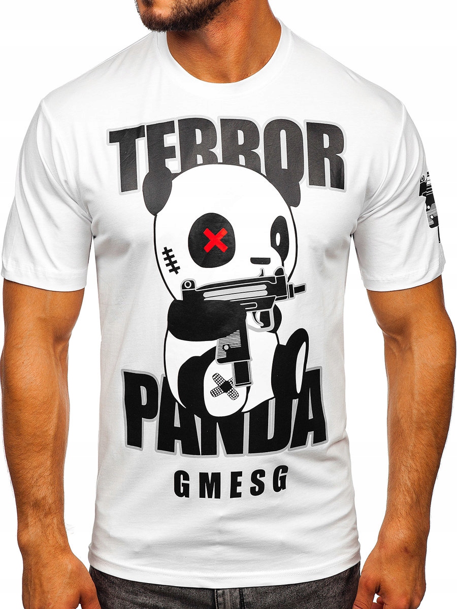 

T-shirt Koszulka Z Nadrukiem Biała 2291 DENLEY_2XL