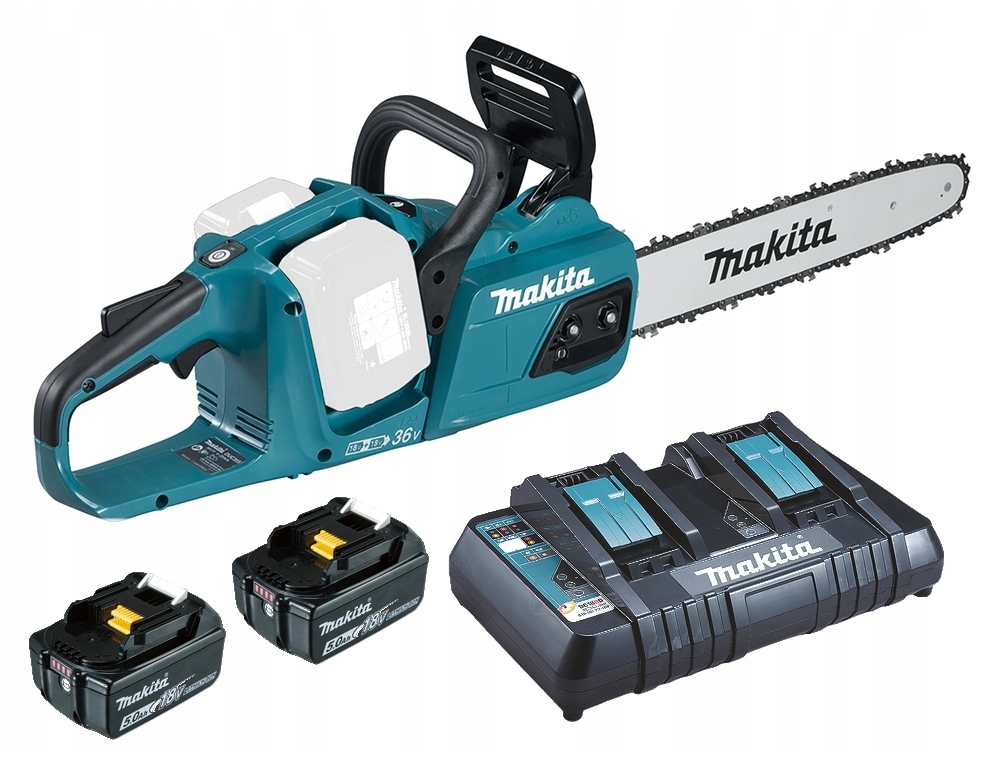 Makita Aku Piła Pilarka Łańcuchowa Lxt 2x18V 2x5Ah BL1850 DC18RD DUC355Z