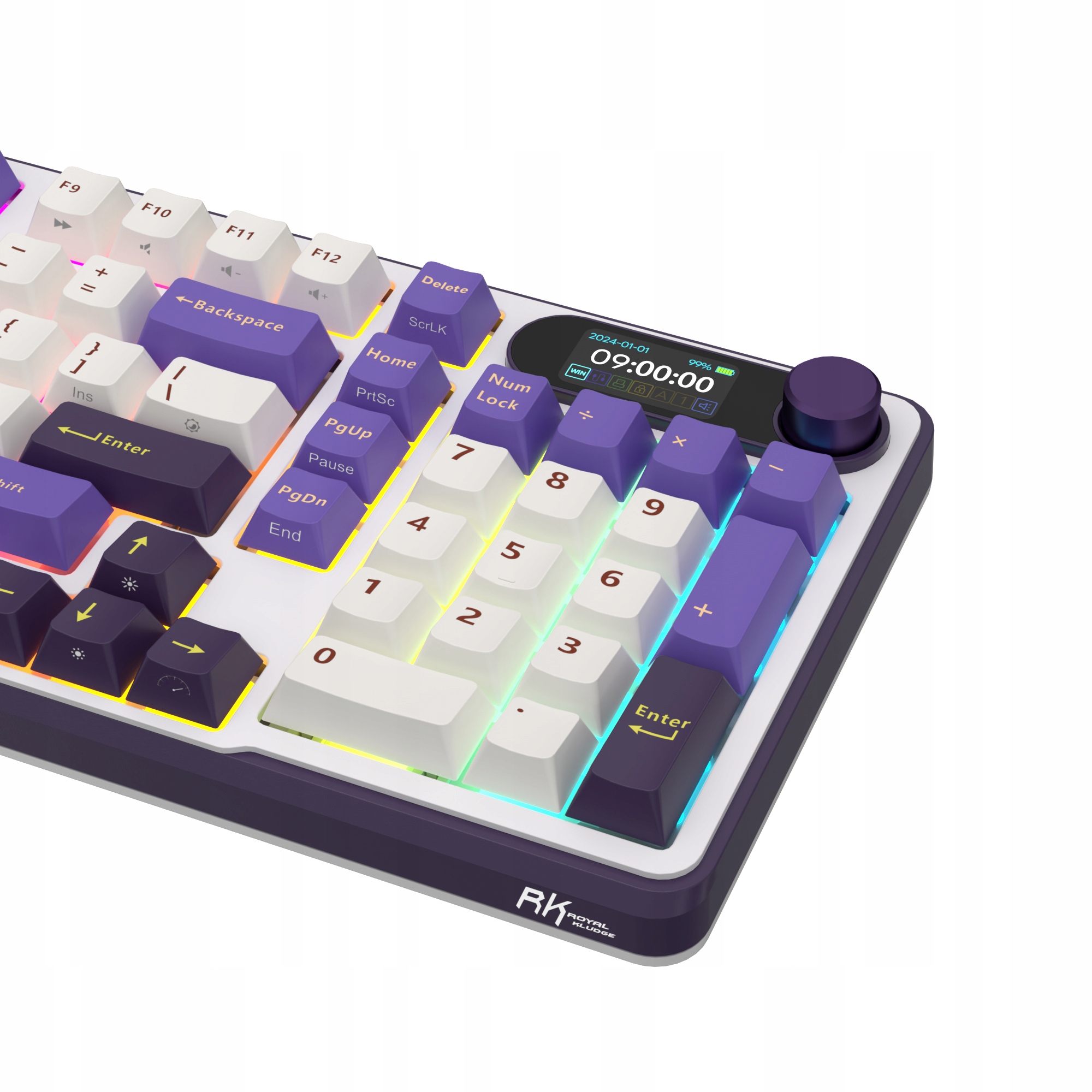 ROYAL KLUDGE RK-S98 Blackberry Mousse Gaming Keyboard Chartreuse switch — 10