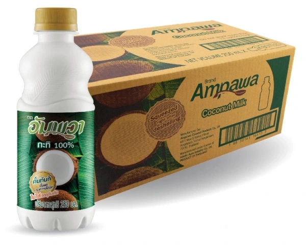 Tajskie mleko mleczko Kokosowe 24x250ml 90% kokosa, zakręcane Ampawa