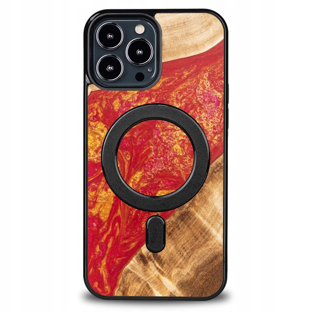 Pouzdro Bewood Unikátní pro iPhone 13 Pro Max Neonové Paříž s MagSafe