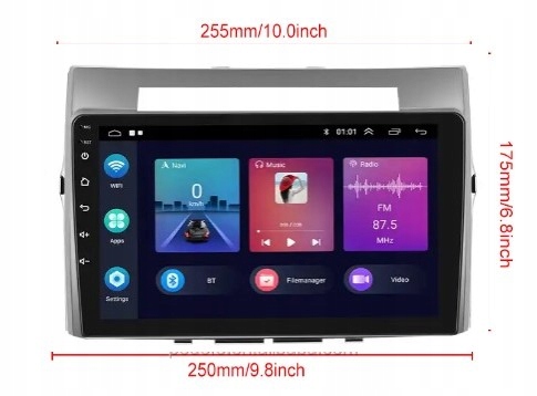 RADIO 2 DIN ANDROID 2GB GPS BT WIFI TOTYOTA COROLLA VERSO 2004-2009 Rodzaje odtwarzanych nośników USB