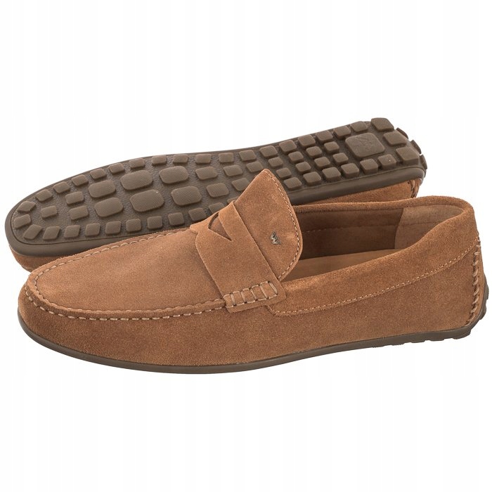 Pánské boty Polobotky Mokasíny Semišové Wojas Hnědé 10116