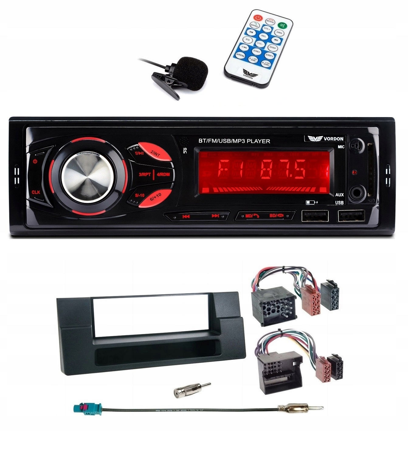 Autorádio Bluetooth MP3 Usb Bmw 5 E39 X5 E53 Vordon HT-179