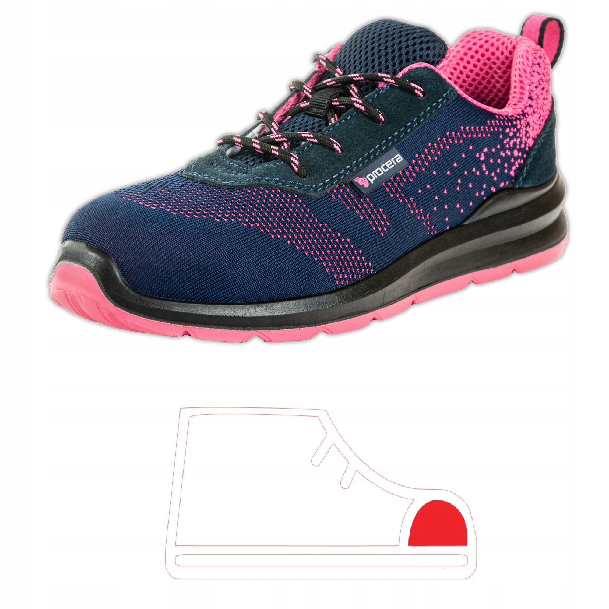 Robocze Buty Damskie Oddychające Półbuty Bhp Ochronne Z Podnoskiem 40