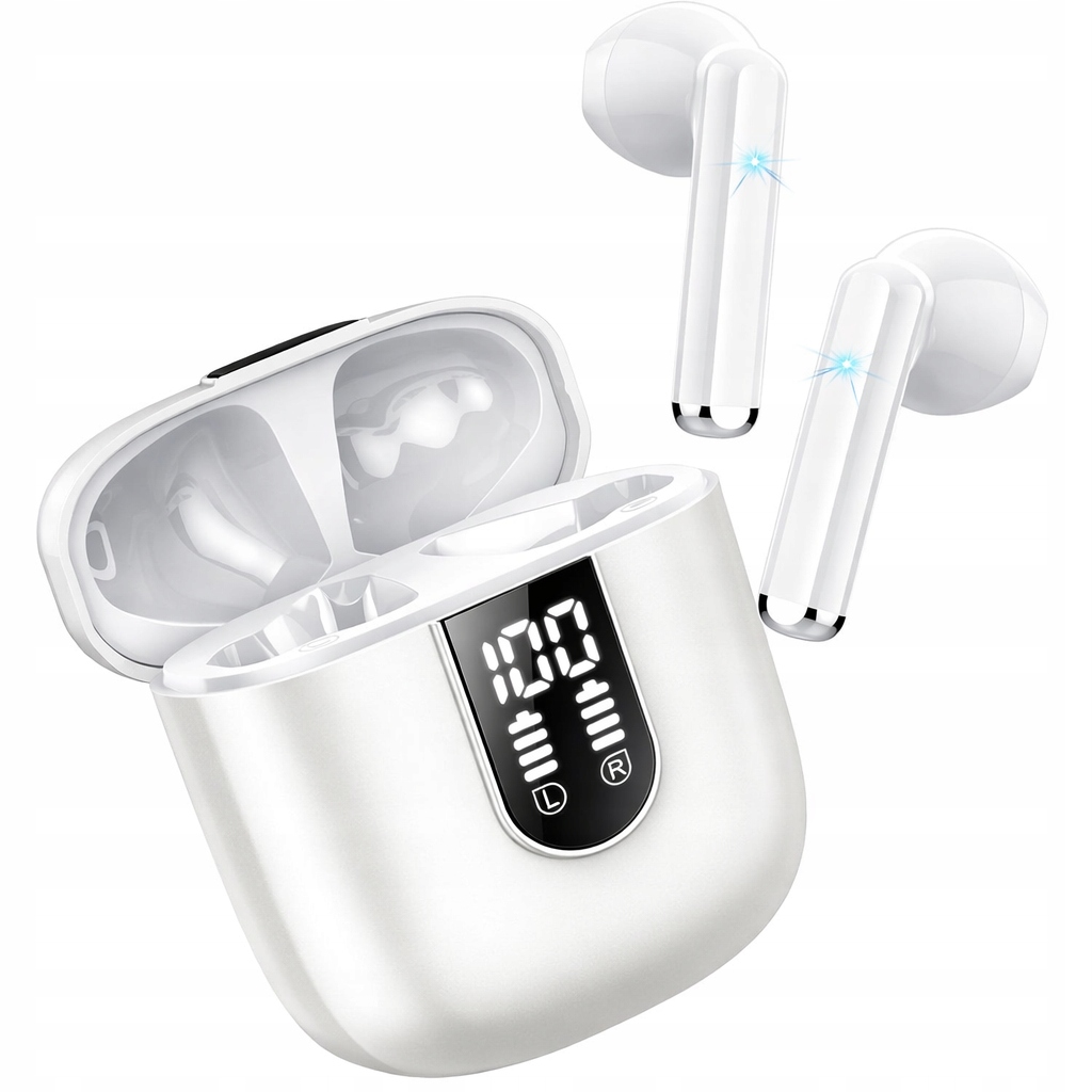 Vezeték nélküli fejhallgató Bluetooth 5.3 Mikrofon Hd Led Jesebang Fehér 13mm