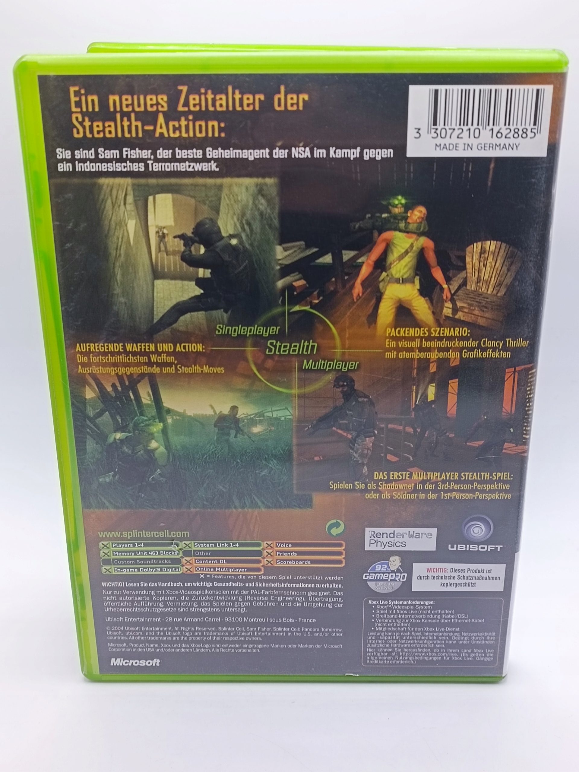 GRA TOM CLANCY'S SPLINTER CELL PANDORA TOMORROW NA XBOX Tematyka gry akcji