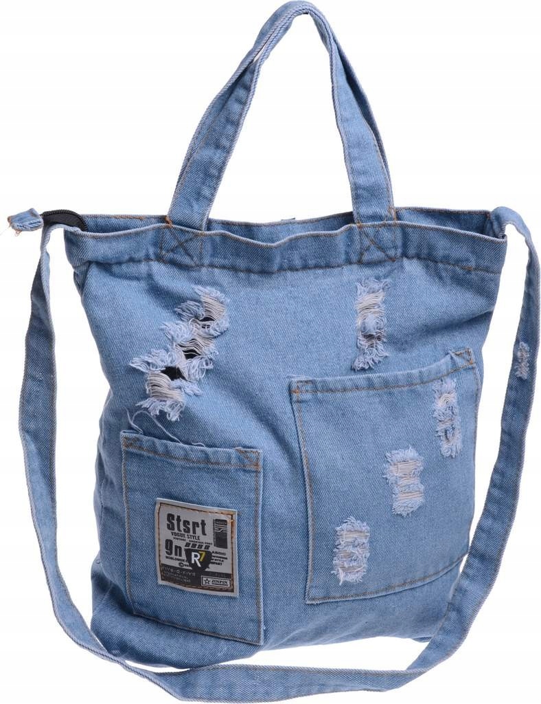 

Torebka Damska Jeans Dżinsowa Worek jeans jasny