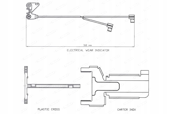 CZUJNIK ZUŻYCIA KLOCKÓW HAMULCOWYCH PRZÓD TYŁ DAF CF CF 65 CF 75 CF Producent części Ferodo