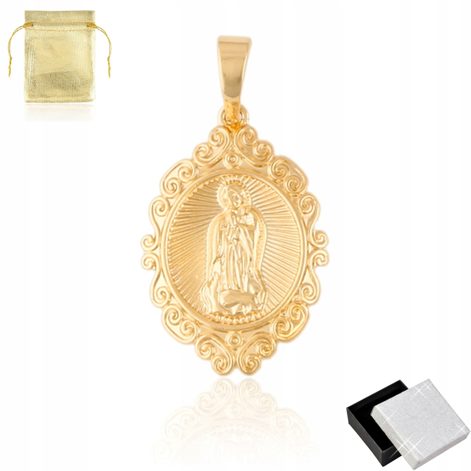 ZŁOTA ZAWIESZKA MATKA BOSKA 18 KARATÓW GWARANCJA