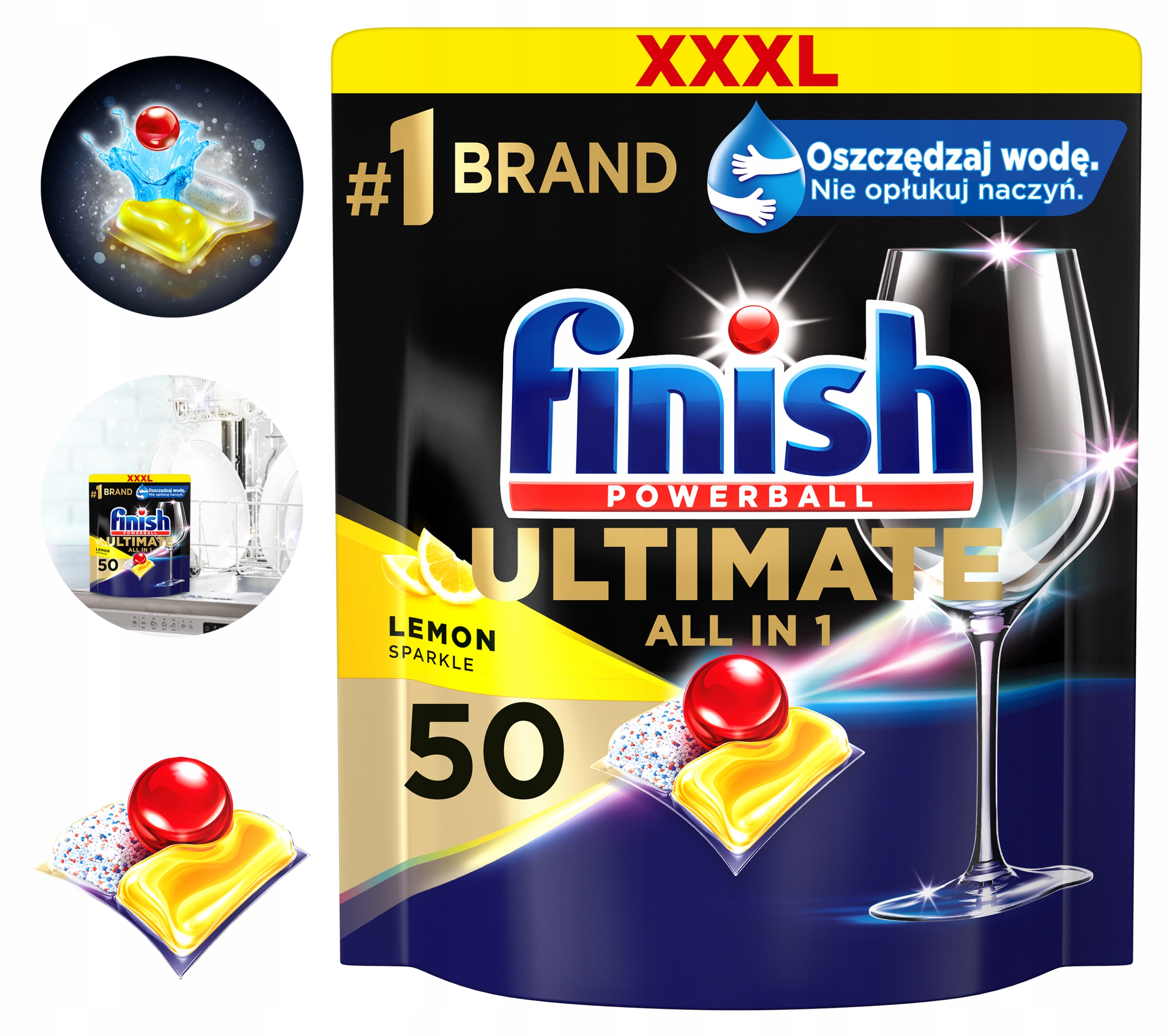Levně Finish Kapsle Ultimate ALL-IN-1 50 Mycí Lemon