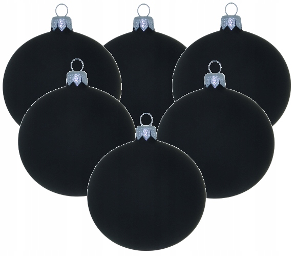 

Szklane Bombki Choinkowe Czarny Mat 10 cm