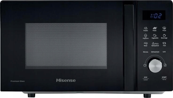 Kuchenka Mikrofalowa Czarna Grill 800W Rozmrażanie 20L 700W