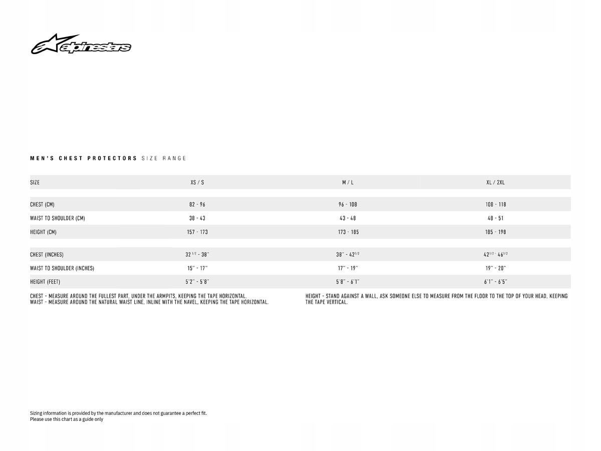 BUZER Osłona klatki piersiowej Zbroja AlpineStars BIONIC ACTION XL/XXL Model Bionic Action