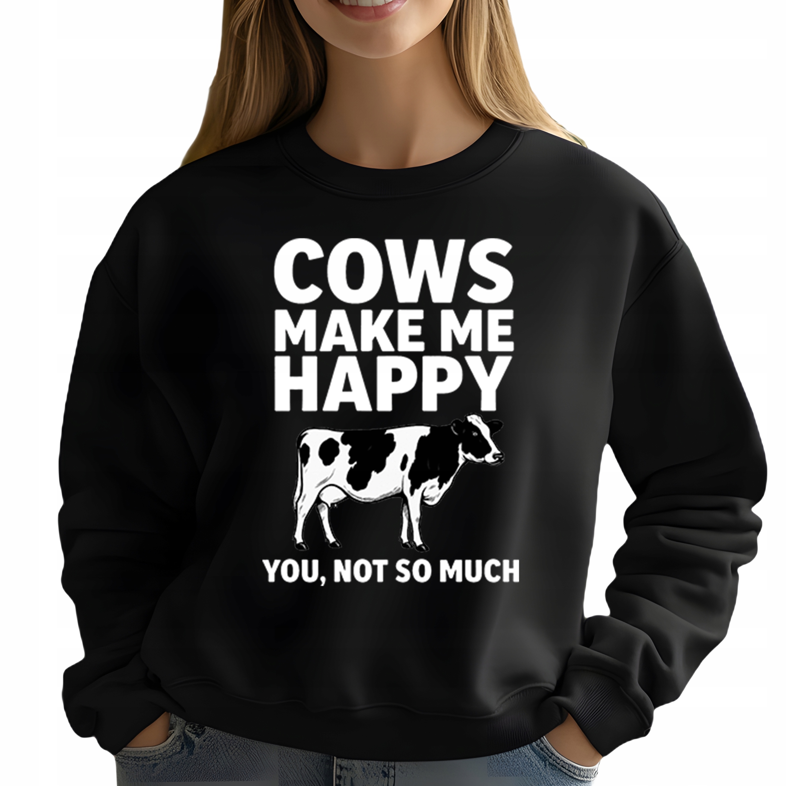 Mikina jako Dárek pro kamarádku Cows Make Me Happy S