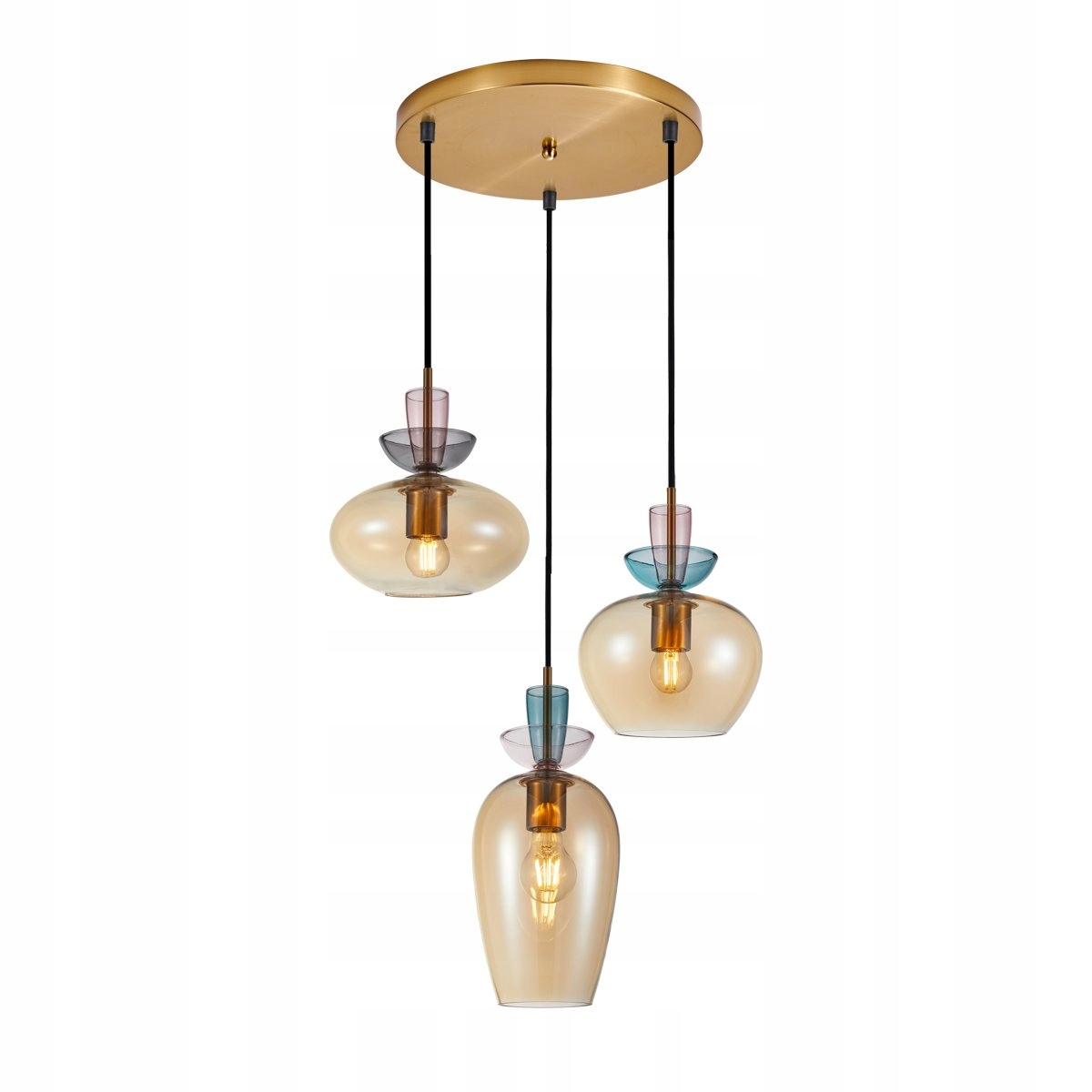 Závesná lampa Fanda PND-31882-3A-GD-AMB Italux