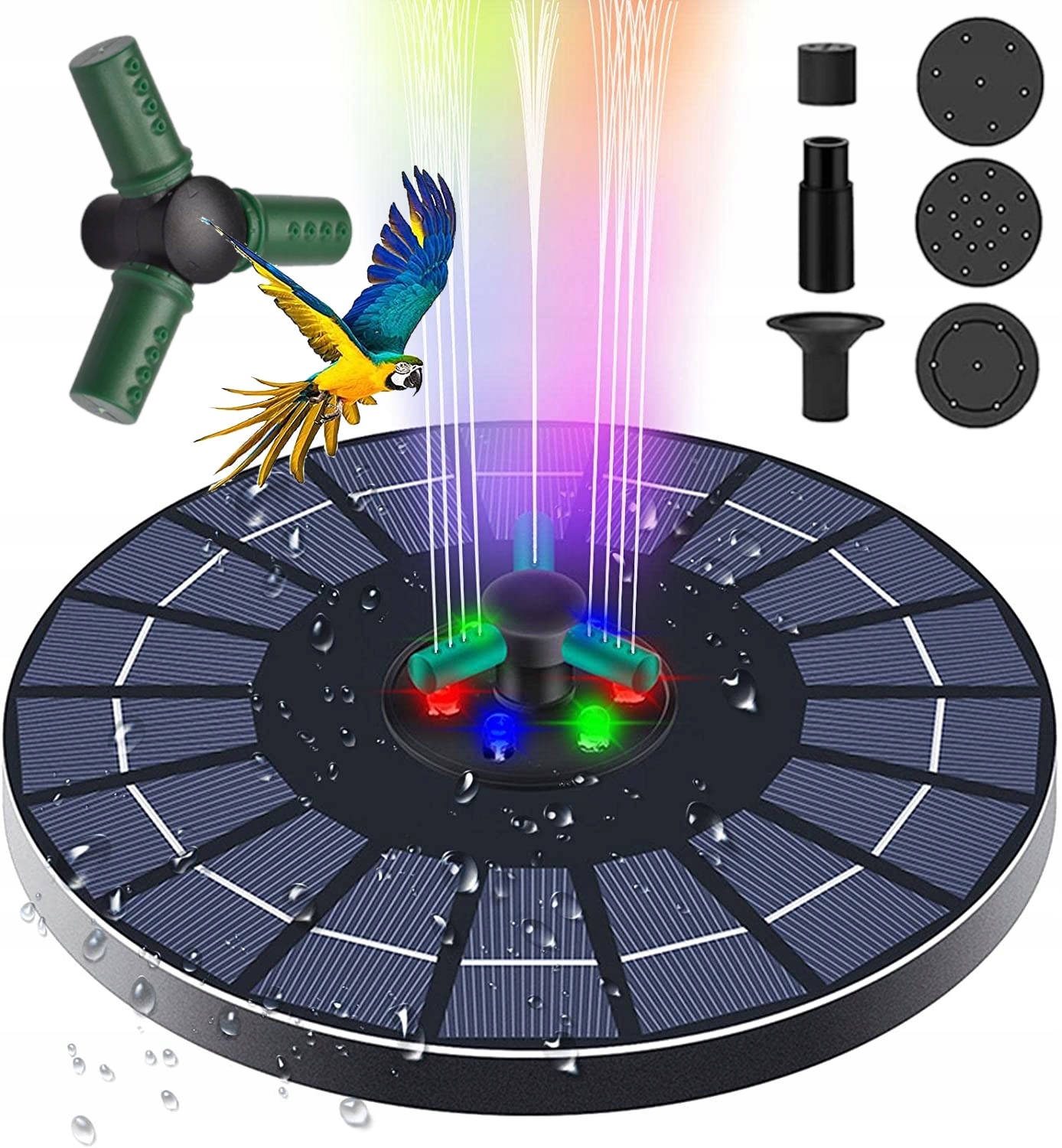 

Solarna Fontanna Ogrodowa pływająca świeci Led Rgb