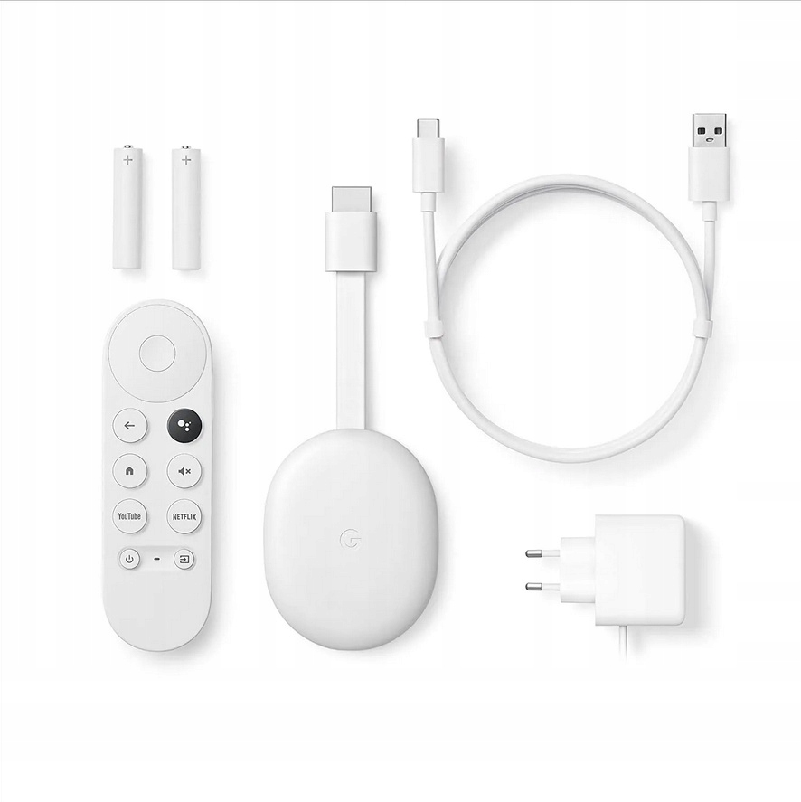 ODTWARZACZ GOOGLE CHROMECAST 4 polska wtyczka Smart TV POLSKIE MENU Pojemność dysku 4 GB