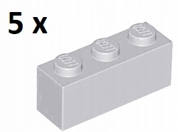 

Lego Light Bluish Gray Brick 1 x 3 3622 5 szt