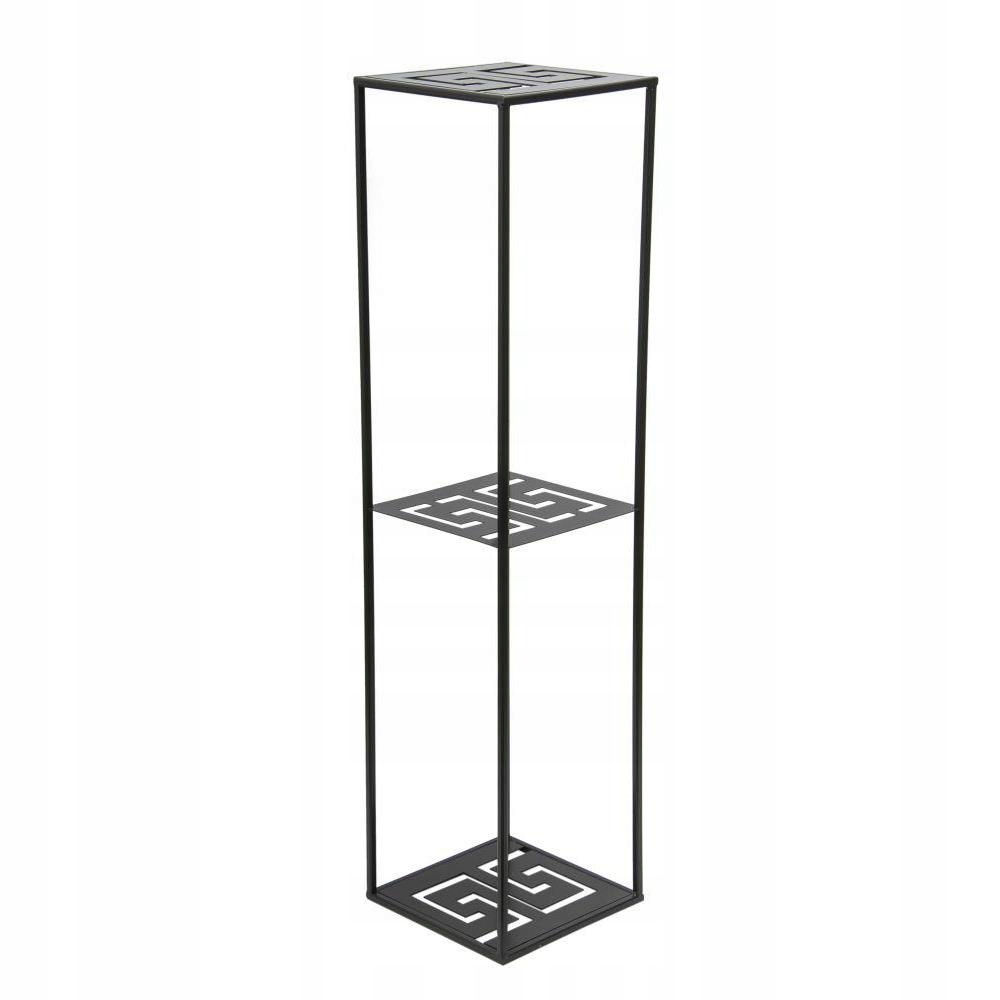 

Stojący kwietnik metalowy 100 cm czarny wytrzymały