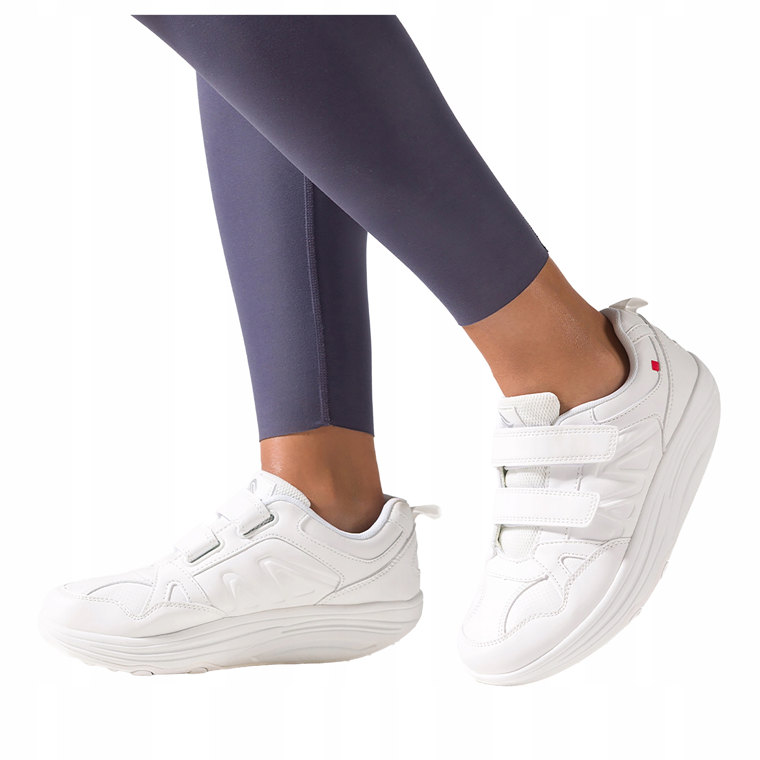 Bílé dámské sportovní tenisky na platformě, pohodlné na suchý zip, módní, velikost 41