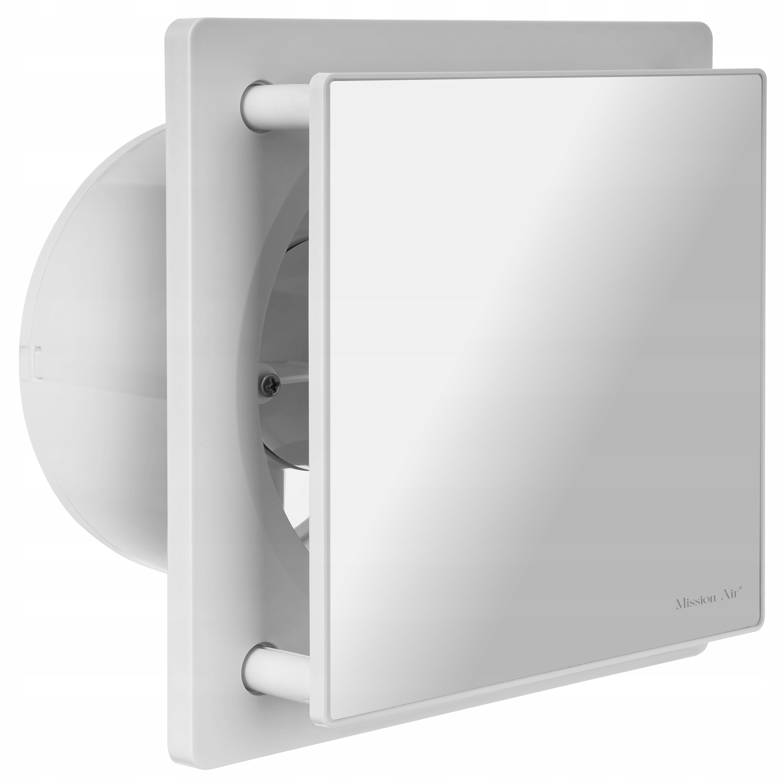 Koupelnový Ventilátor Mission Air Pure 150 S Bílý Moderní Tichá Klapka