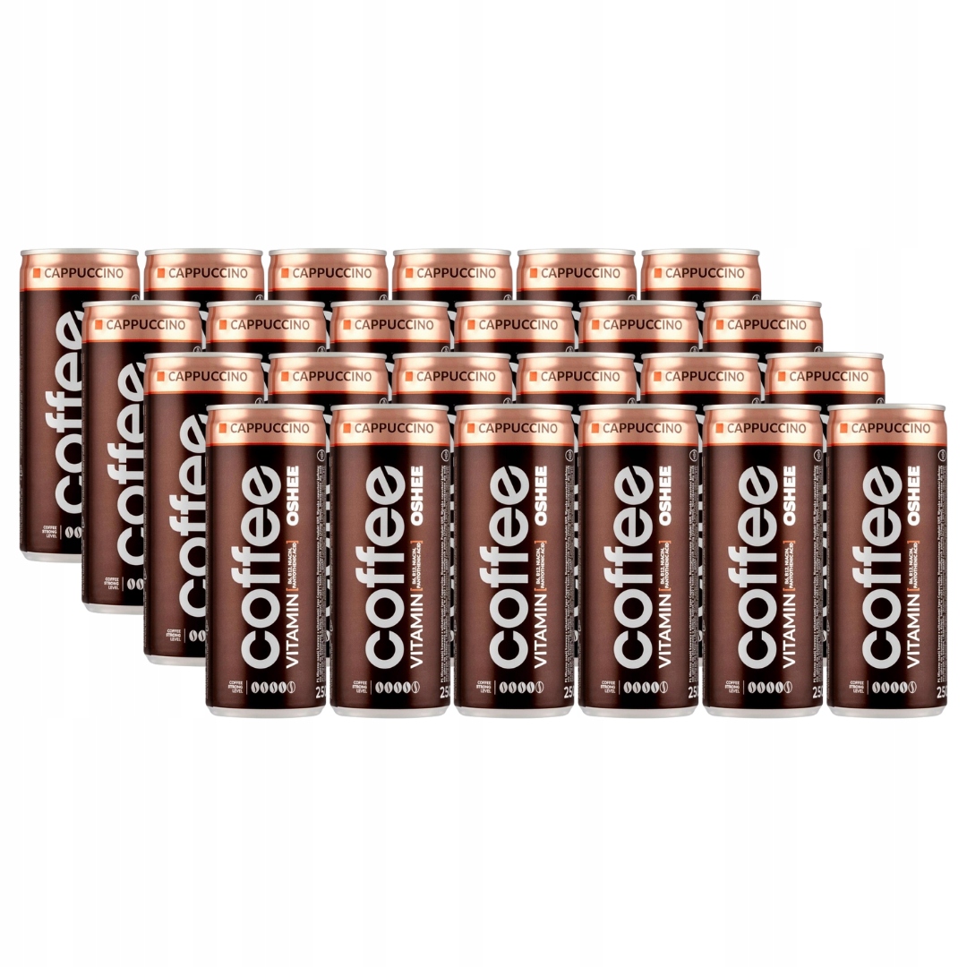 Levně Oshee Coffee Cappuccino Mléčný kávový nápoj 250 ml x 24 kusů