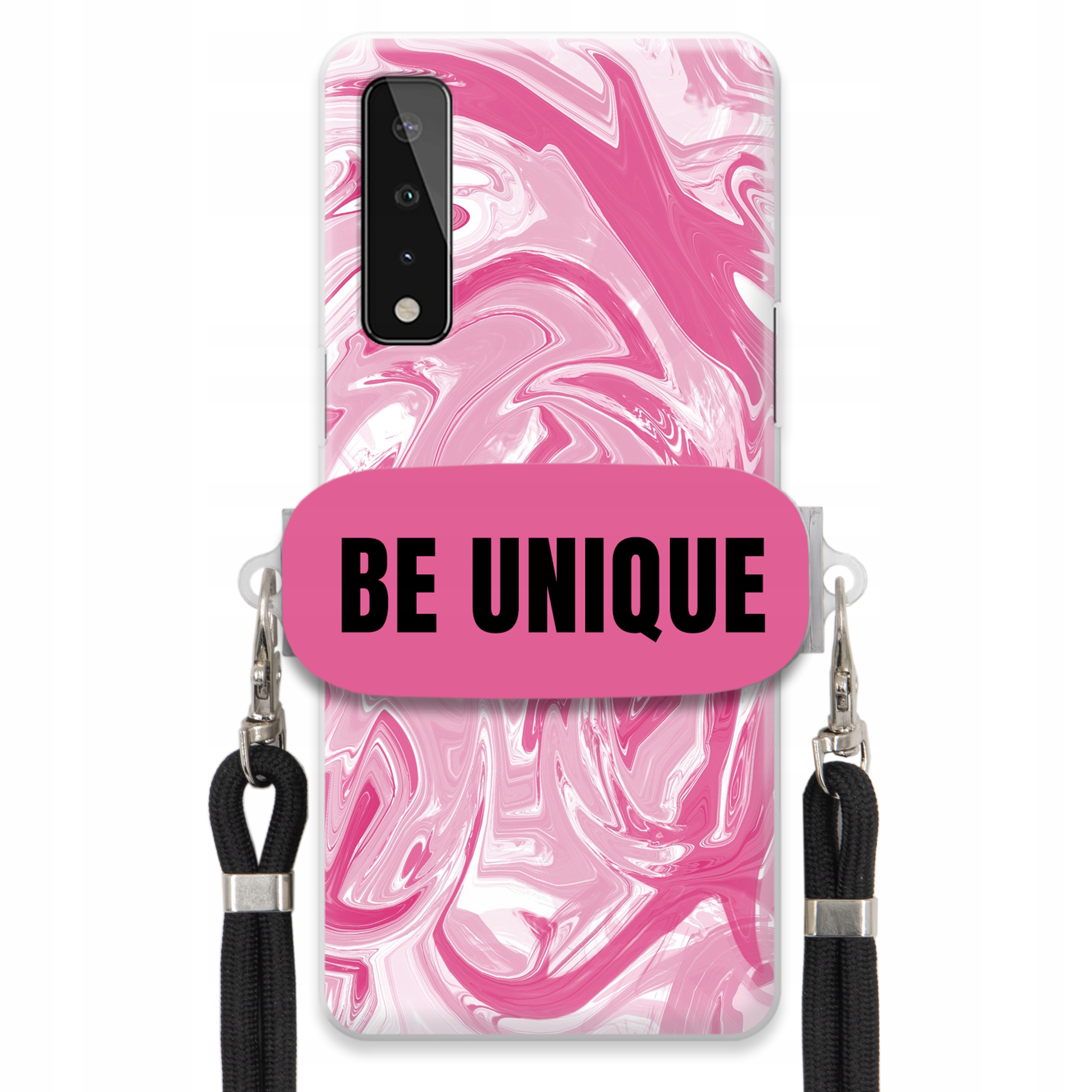 Pouzdro pro Lg X Stylo 7 5GCase Upínací šňůrka Černá Růžová Mramorová Unique