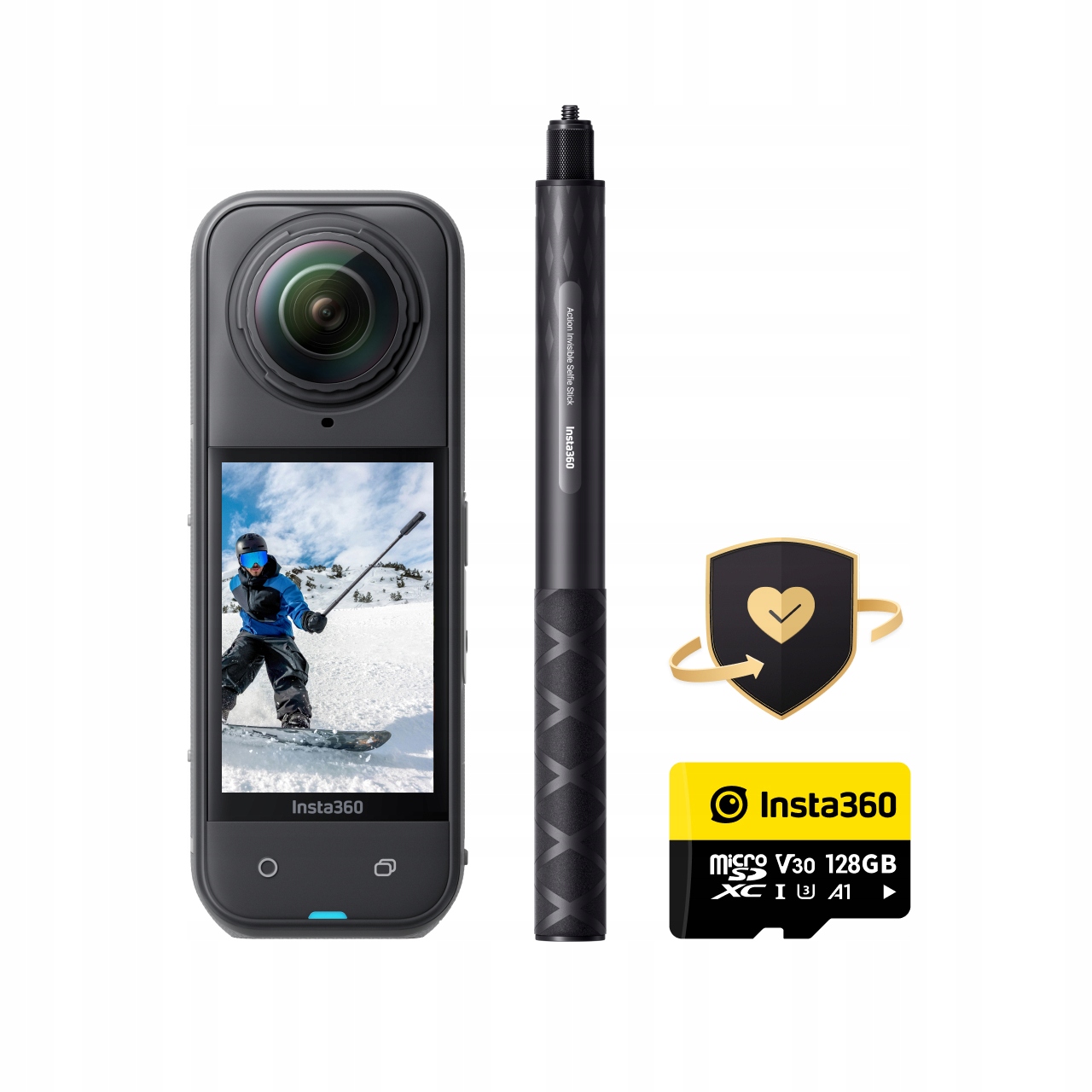 Sportovní kamera sférická 360 8K voděodolná Insta360 X5 Snowboard Bundle