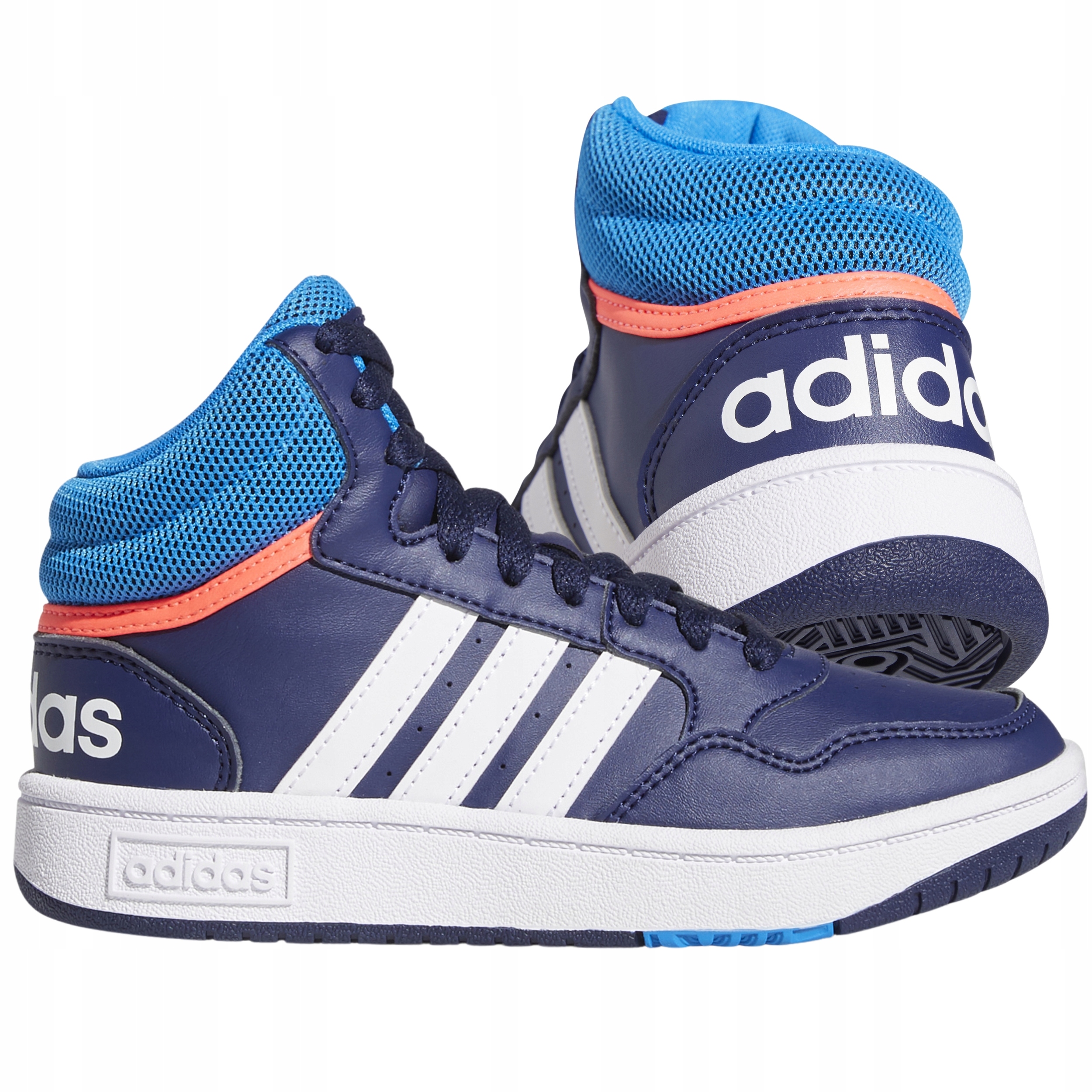 Buty Dla Dziecka Adidas Hoops MID Młodzieżowe Sportowe Za Kostkę 38