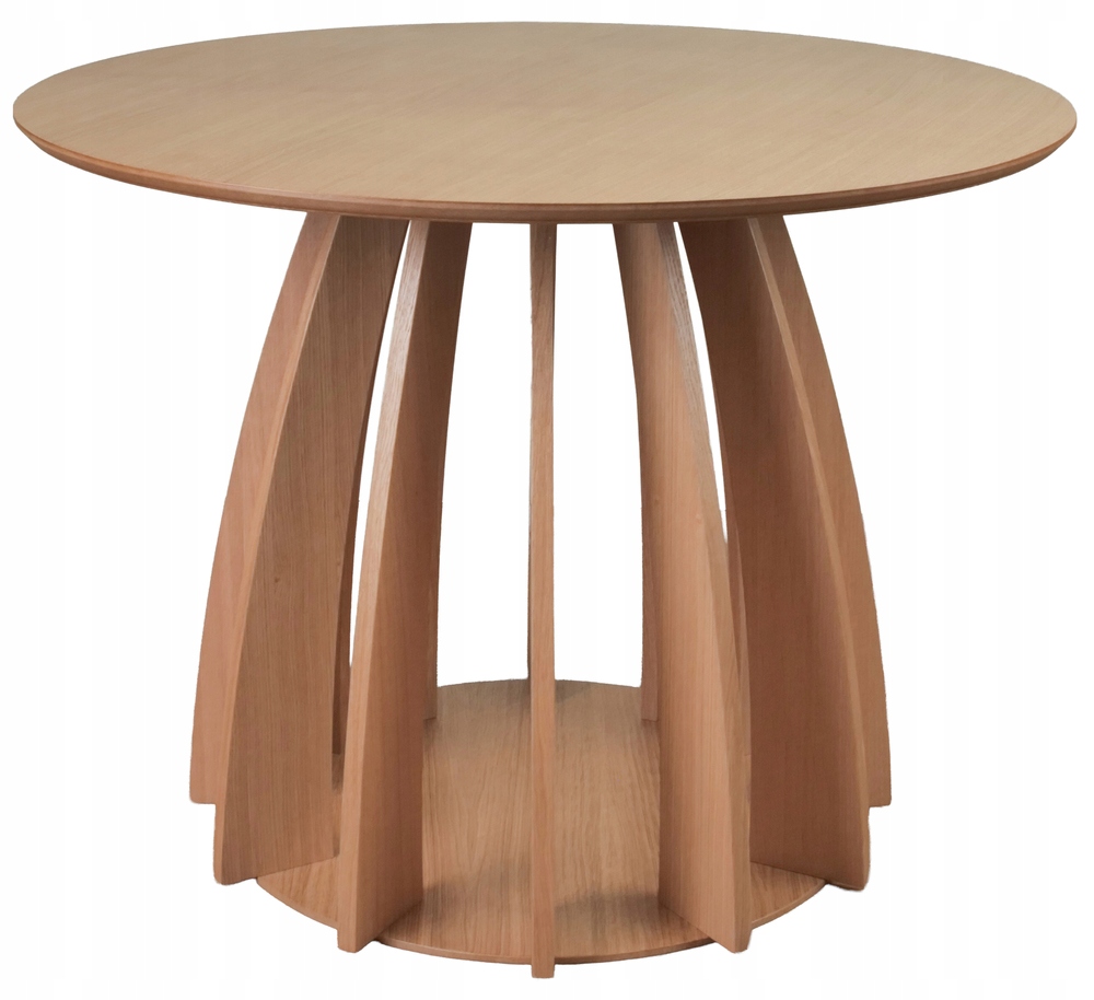 Jídelní stůl kulatý Diciffy 100 cm dub přírodní dýha