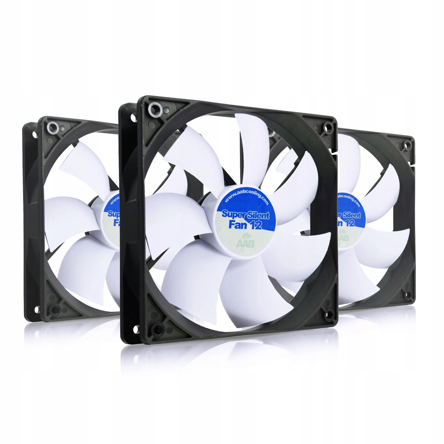 3x Aab Silent Fan 12-cm Ciche Wentylatory Chłodzenie Procesora 13.9dB