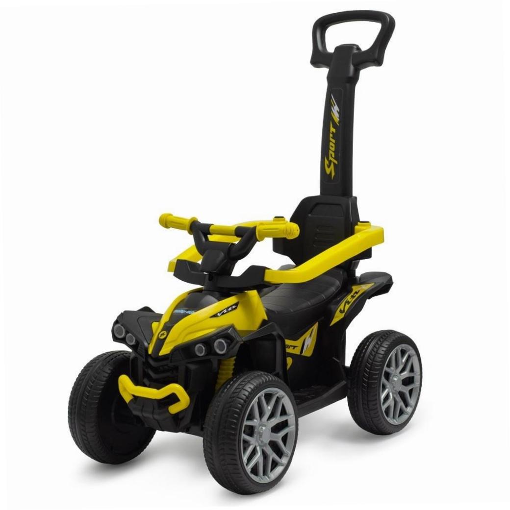 Jeździk z rączką żółte