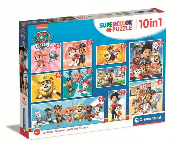 

Zestaw Puzzli 10W1 Psi Patrol Układankadla Dziecka