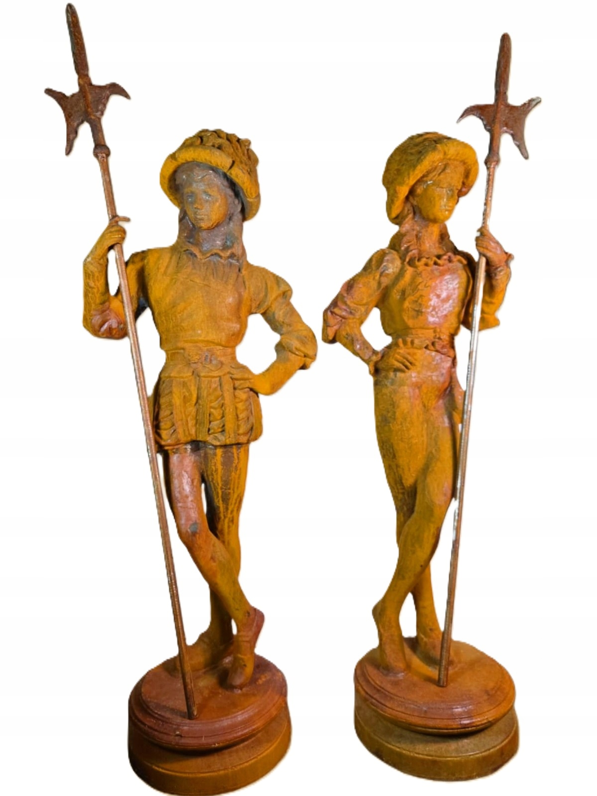 Socha Vykopek Socha Ozdoba Pár švajčiarskych strážcov Liatinová Socha