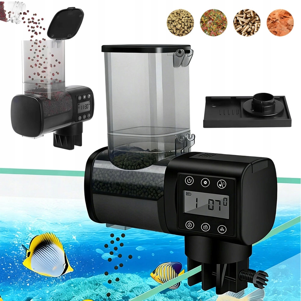 Automatické Krmítko 500 ML S Časovou Funkcí LCD Pro Akvarijní Ryby