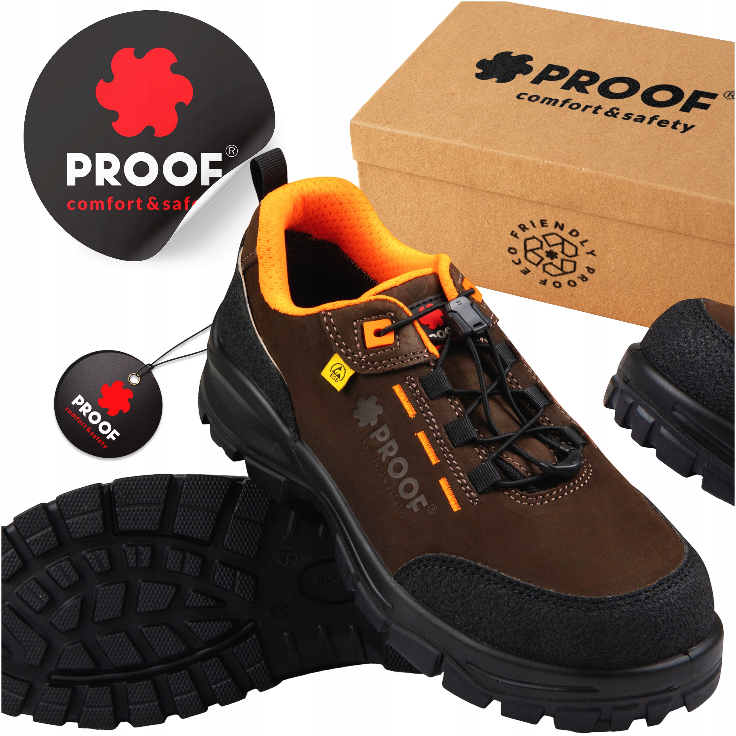 Pánské Pracovní Boty Bezpečnostní Polobotky Kůže Bozp S3 Esd Proof Vel. 45