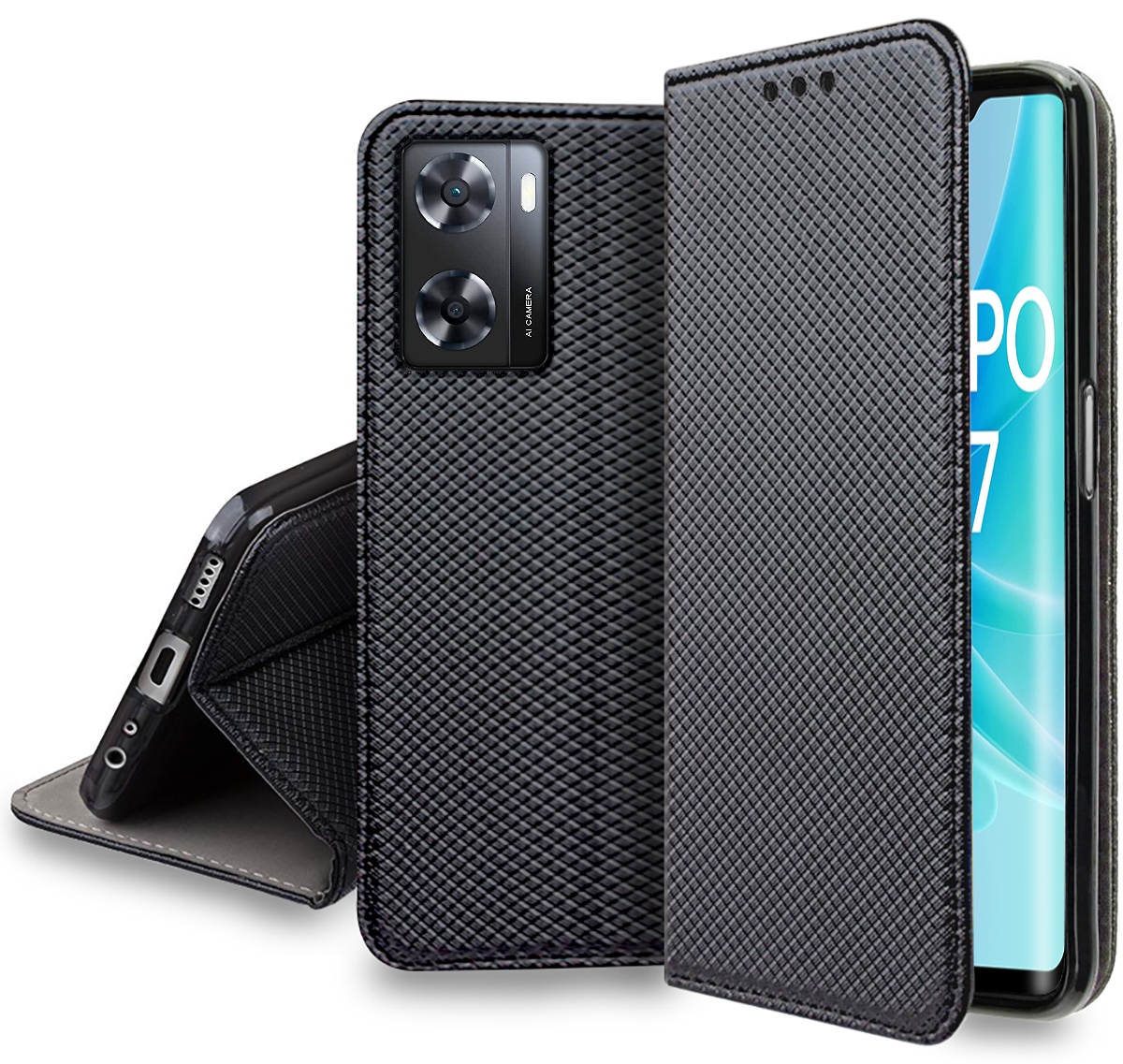 

Etui do Oppo A57 4G A57S Smart Magnet Szkło