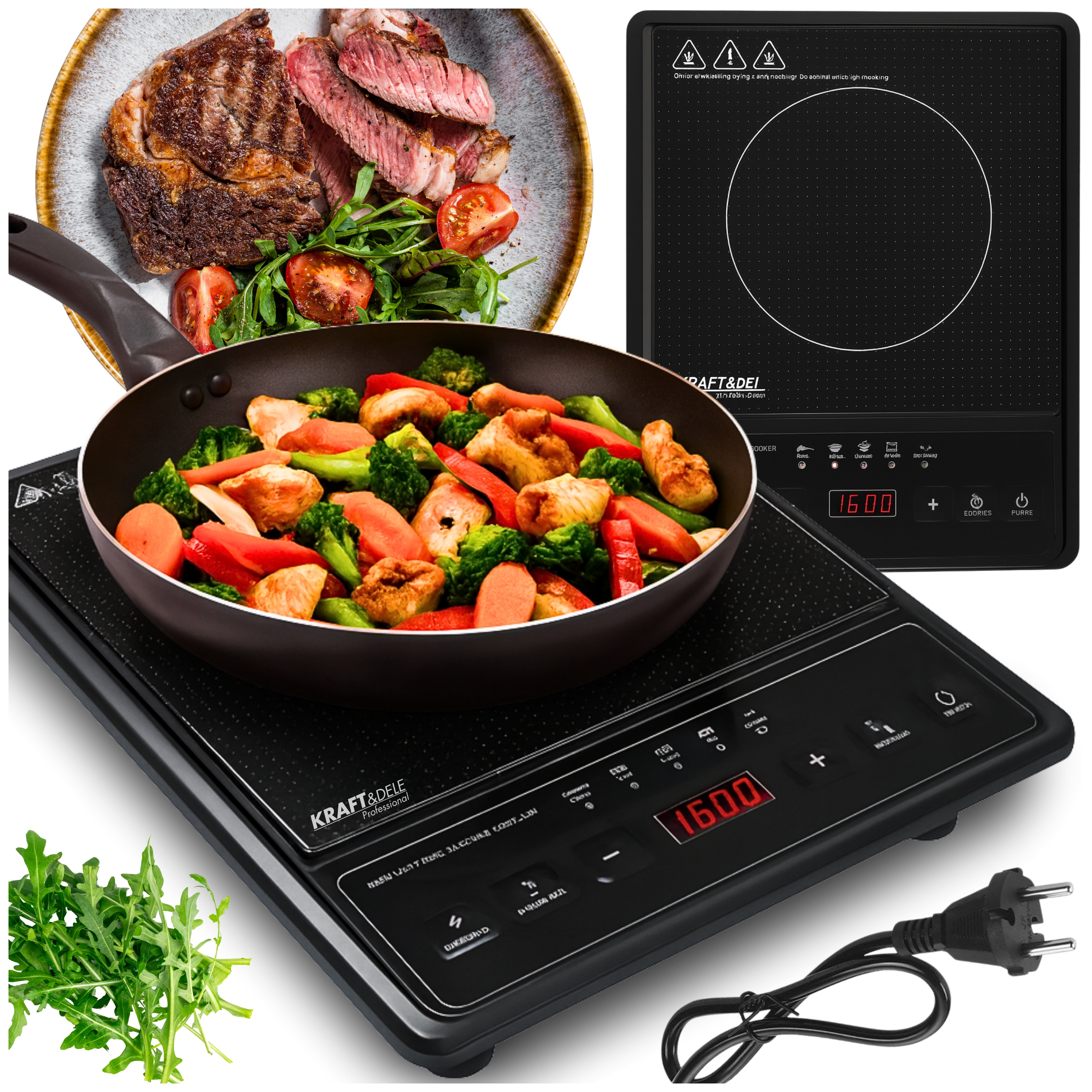 Kuchenka Elektryczna Przenośna Płyta Indukcyjna Mocna 2000W Na Prąd