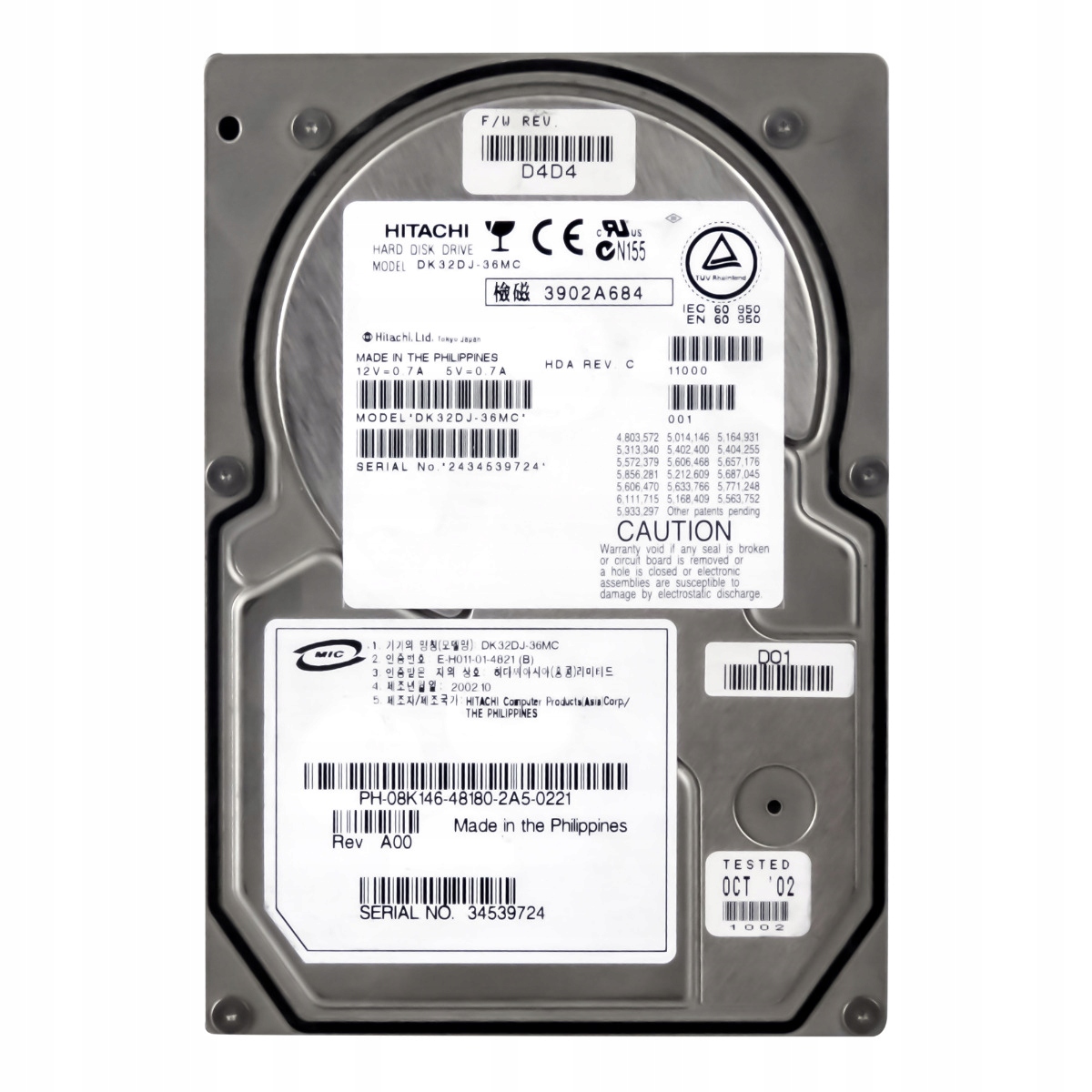 Dell 08K146 36GB 10K Scsi U160 3.5'' DK32DJ-36MC