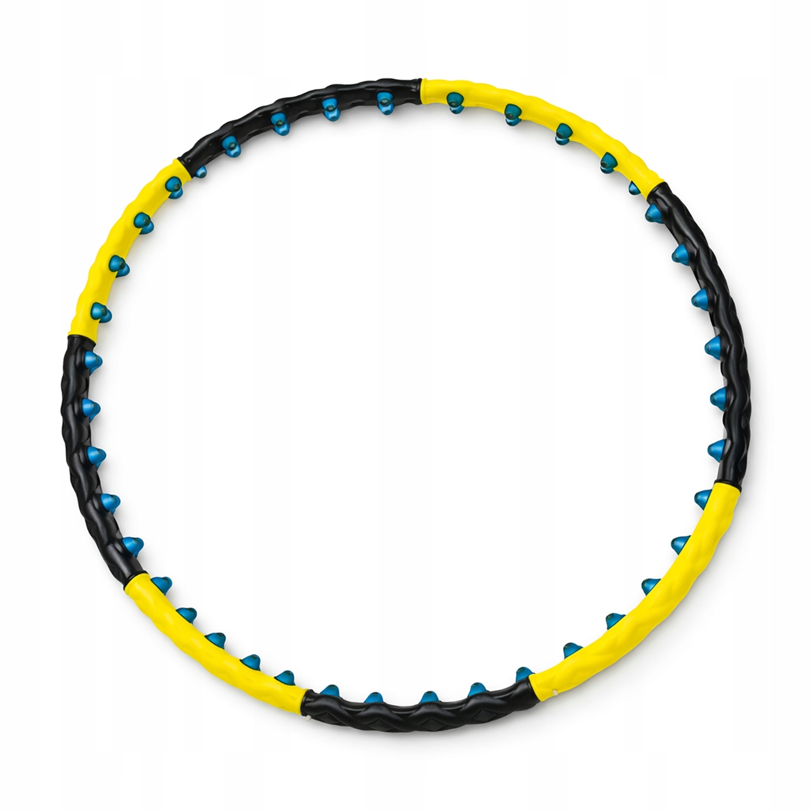 Hula Hoop Skládací Masážními Výstupky Černožluté Fitness Trénink
