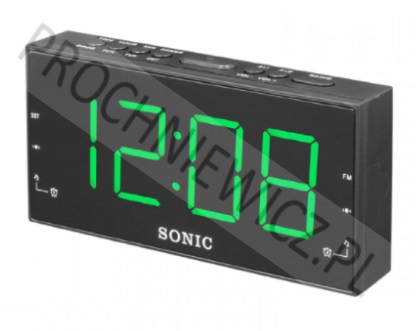 Radiobudzik sieciowo-bateryjne Am, Fm Sonic CR-3155