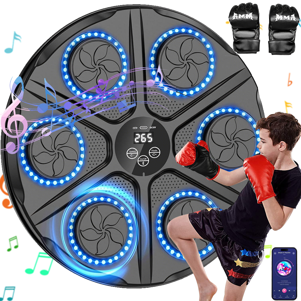 Maszyna Do Boksu Muzycznego Bluetooth Led 12 Trybów Montaż Ścienny