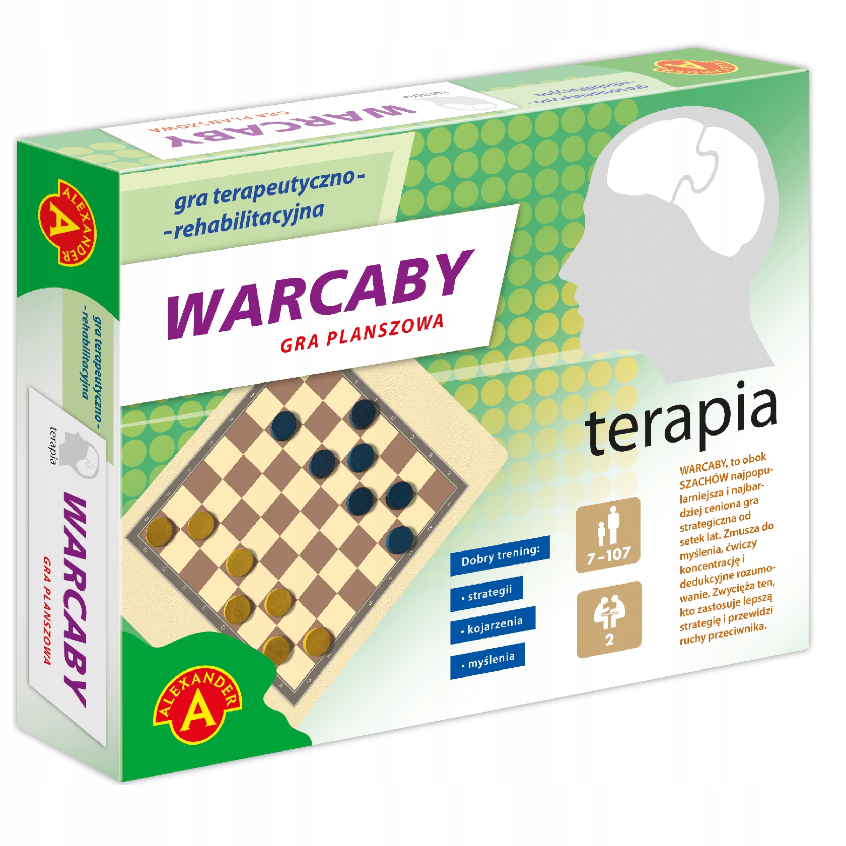WARCABY TERAPIA GRA PLANSZOWA TERAPEUTYCZNO-REHABILITACYJNA 5+