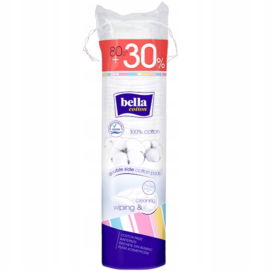 

Płatki Kosmetyczne Bella Cotton Okrągłe 80szt+ 30%
