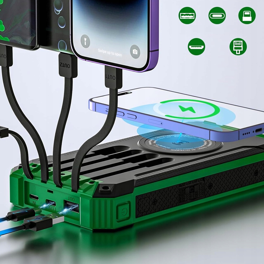 Solární Powerbanka Power Bank Usb 10000 Mah